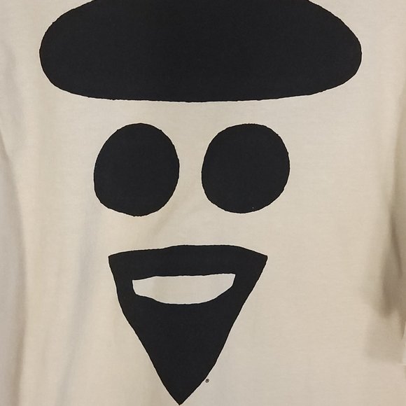 Vtg Beatnik Logo Graphic T-Shirt Men's XL Khaki Tan 90s USA - Picture 8 of 9